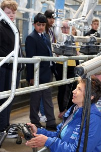 School visit in Milking Parlour